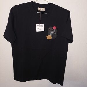 Men's Hermes Black Crew Neck T-Shirt